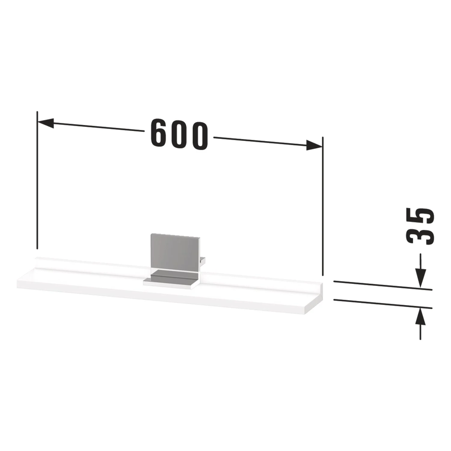Duravit Sivida Ablage 60 x 11,5 cm Bild 2