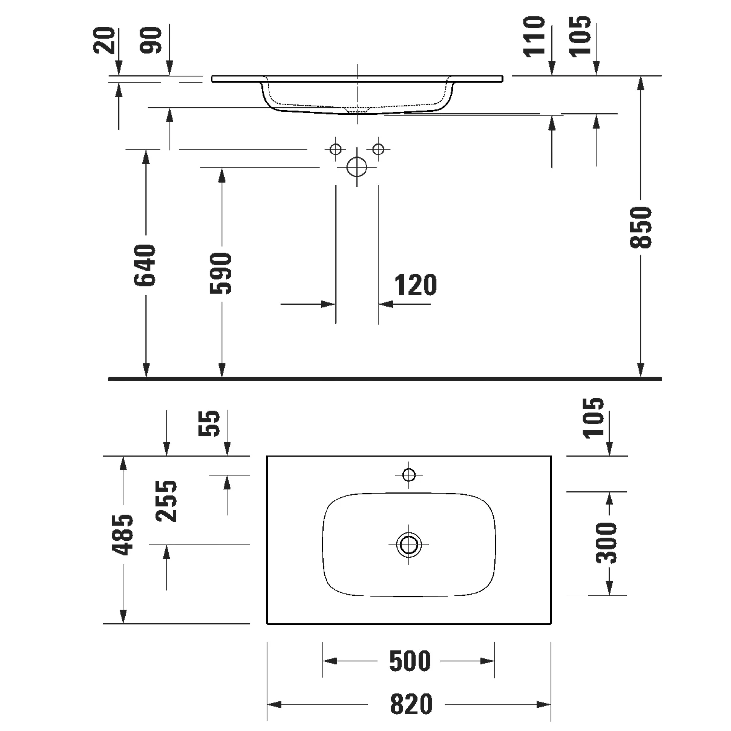 Duravit Sivida Waschtisch 82 cm Bild 4