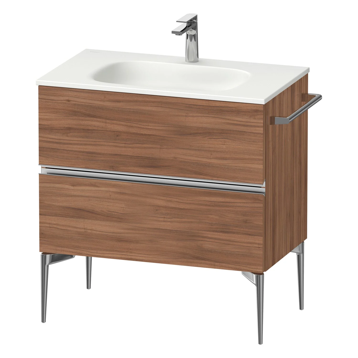 Duravit Sivida Waschtischunterbau bodenstehend 81 x 59,2 cm mit 2 Auszügen