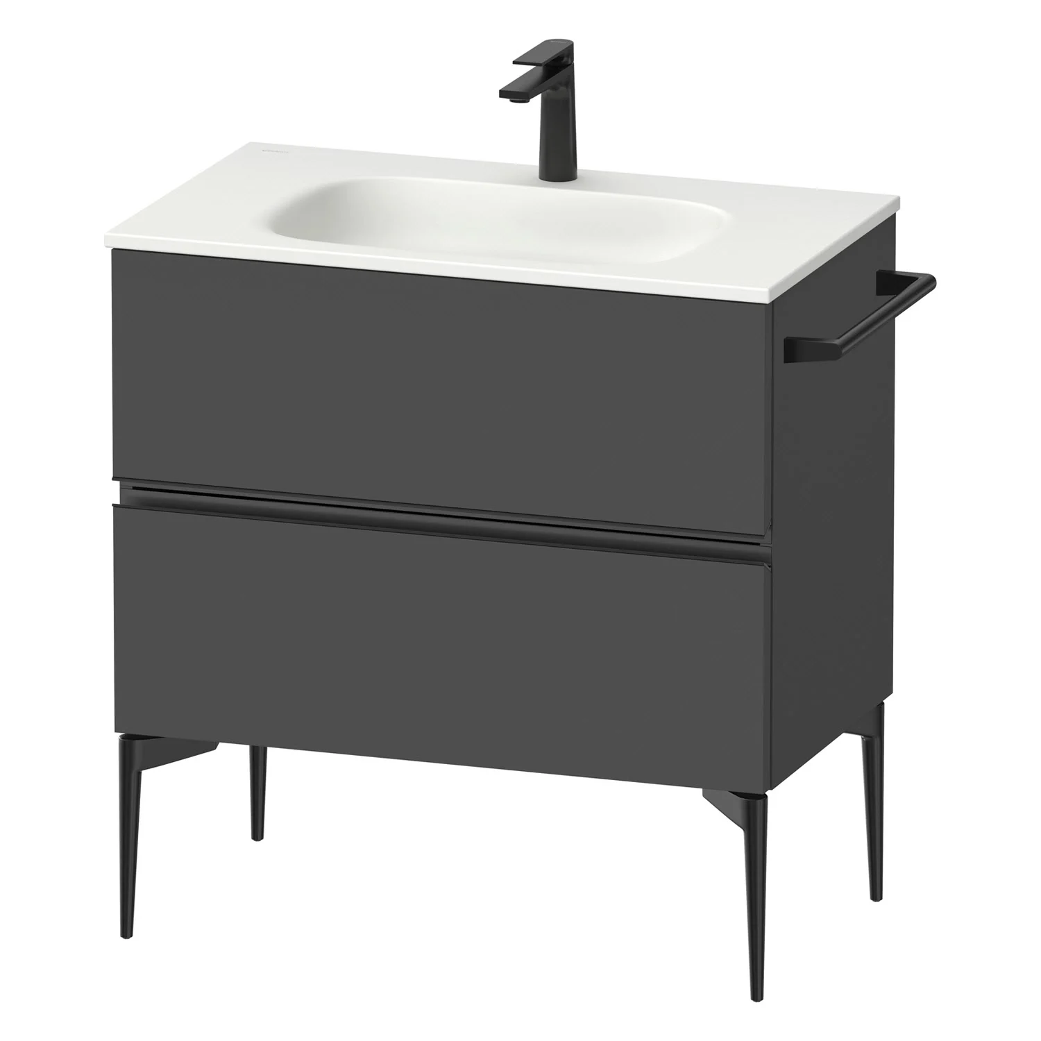 Duravit Sivida Waschtischunterbau bodenstehend 81 x 59,2 cm mit 2 Auszügen