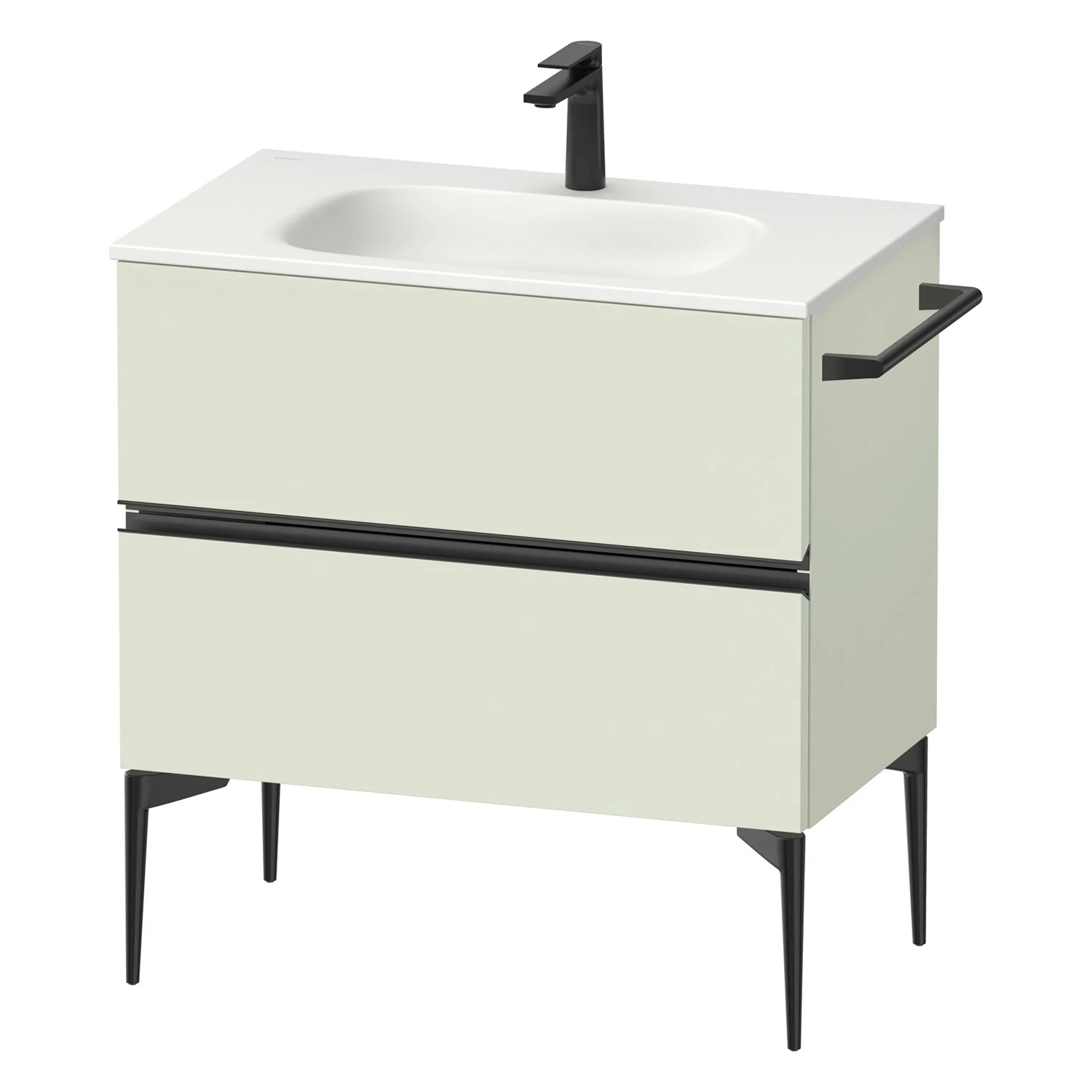 Duravit Sivida Waschtischunterbau bodenstehend 81 x 59,2 cm mit 2 Auszügen