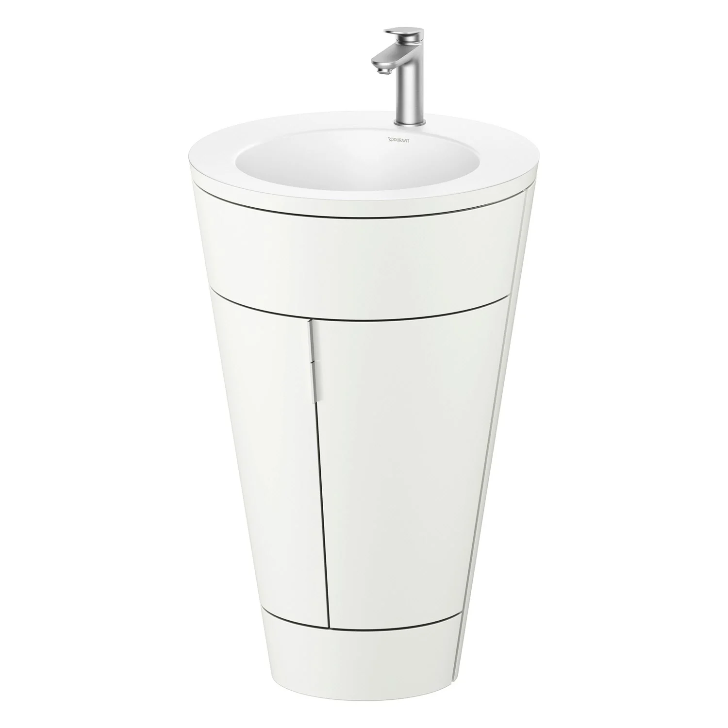 Wolnostojąca umywalka biała z baterią, Duravit