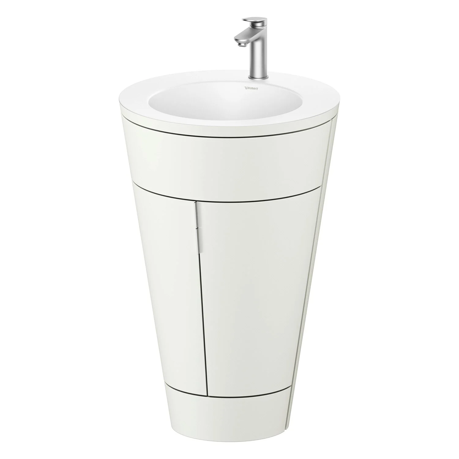 Wolnostojąca umywalka biała z baterią, Duravit