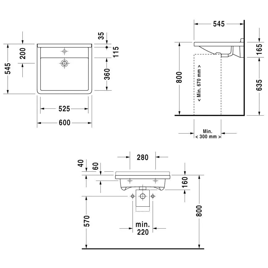 Duravit Starck 3 Waschtisch Vital Med 60 cm Bild 2