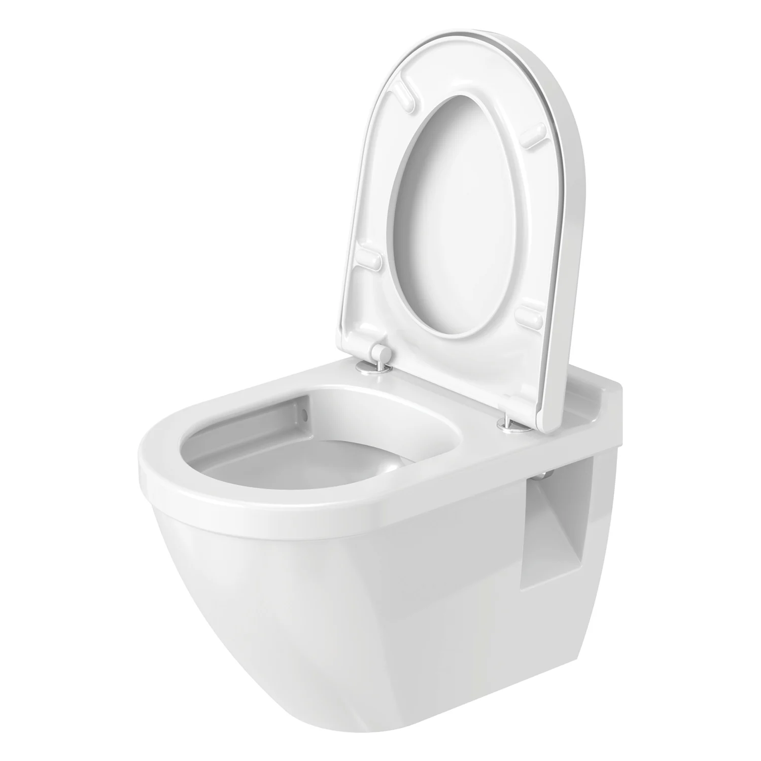 Wisząca toaleta widok z boku, biała, Duravit