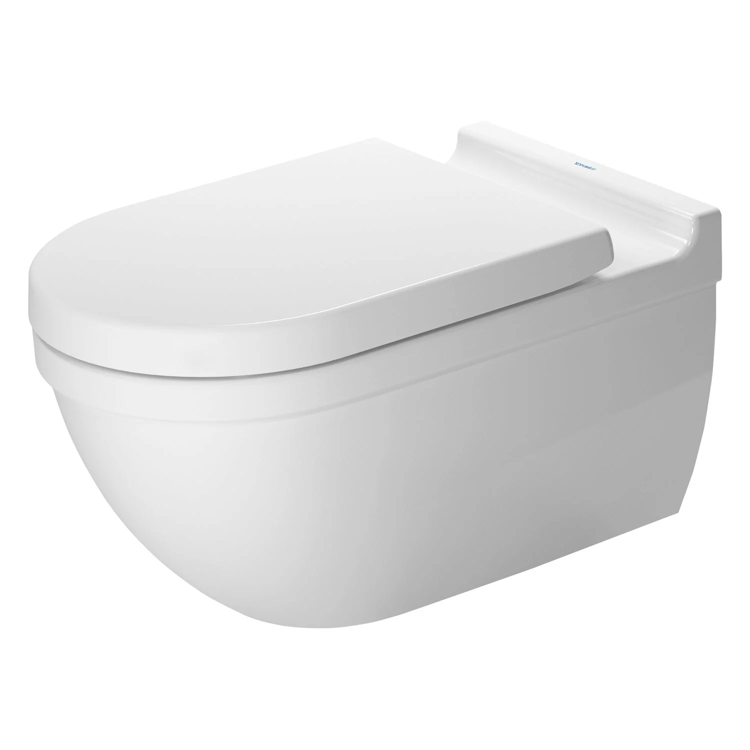 Biała miska WC wisząca widok z boku, Duravit