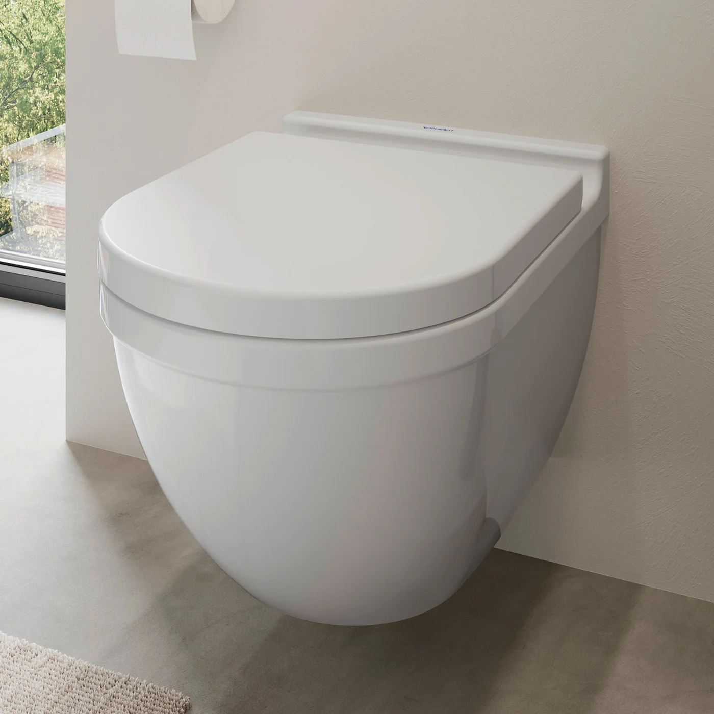 Toaleta wisząca w nowoczesnej łazience, Duravit