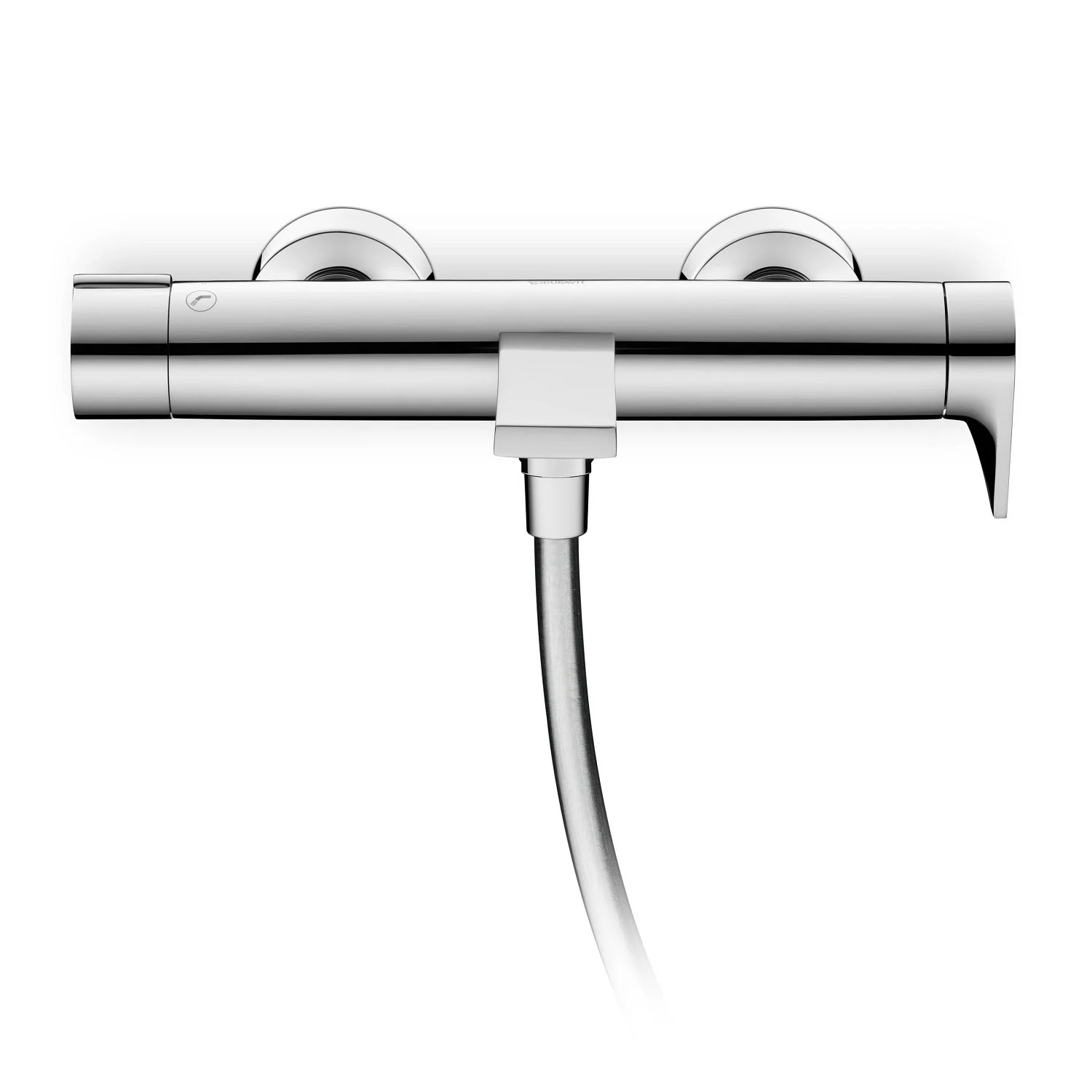 Chromowana bateria wannowa widok z przodu, Duravit