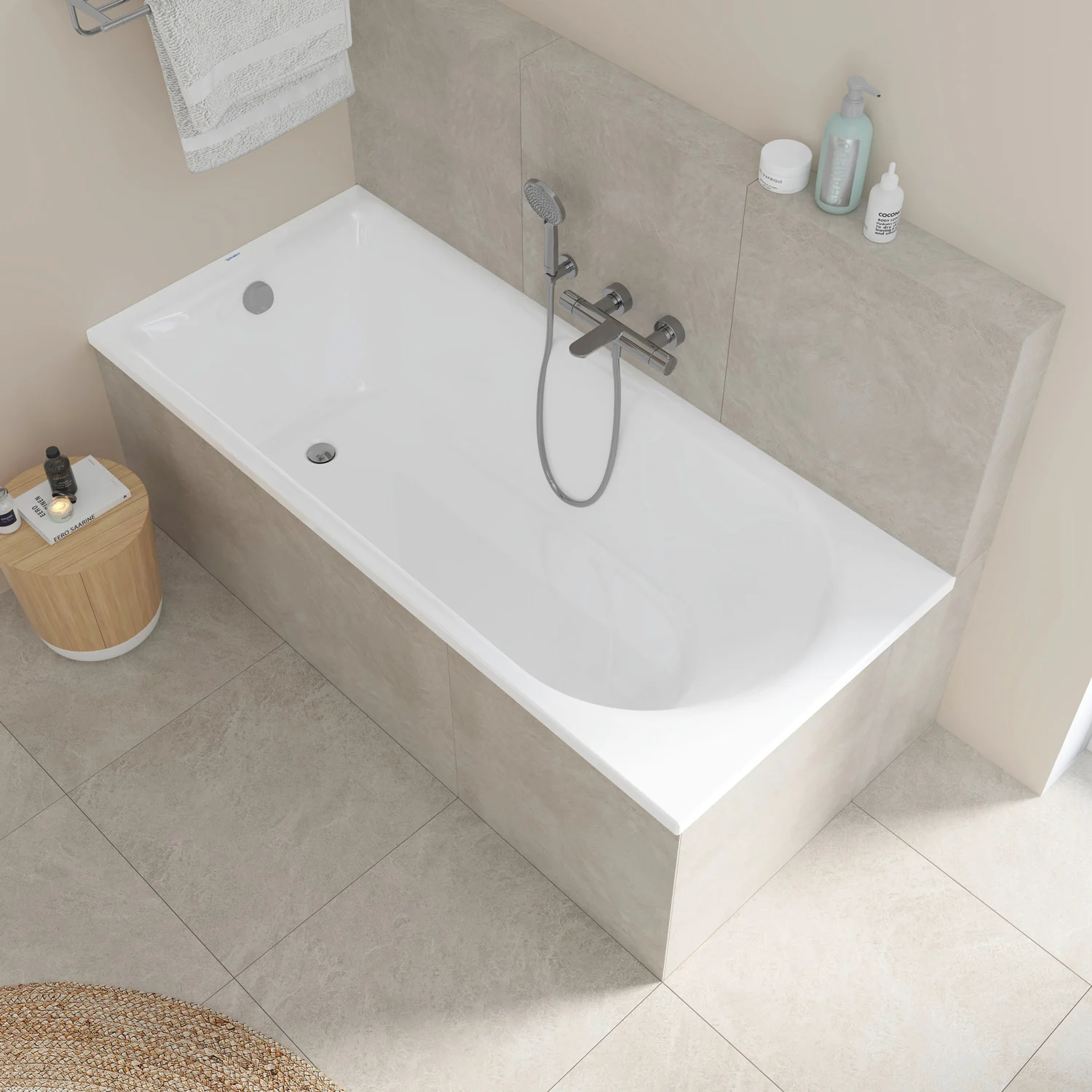 Wanna z armaturą w nowoczesnej łazience, Duravit