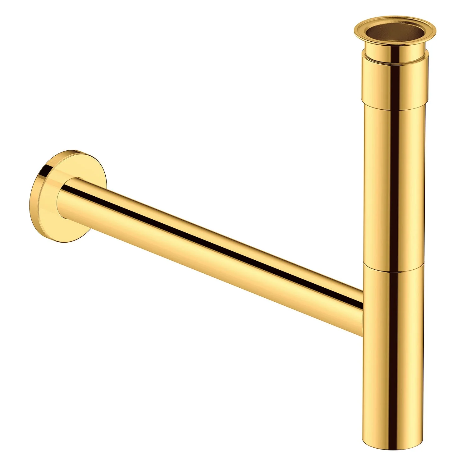 Złoty syfon designerski w widoku bocznym, Duravit