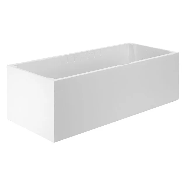 Biała wanna z widokiem z boku, Duravit