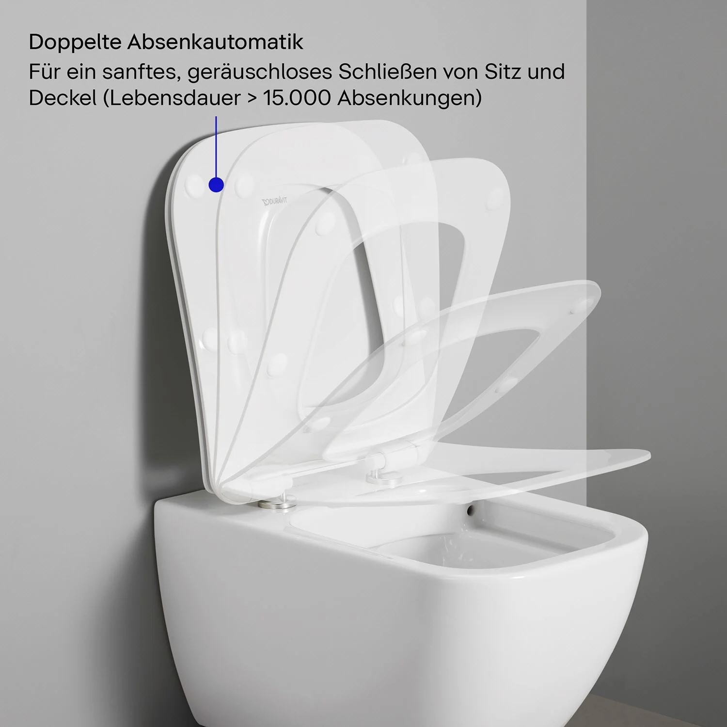 Toaleta z podwójnym mechanizmem cichego zamykania zbliżenie, Duravit