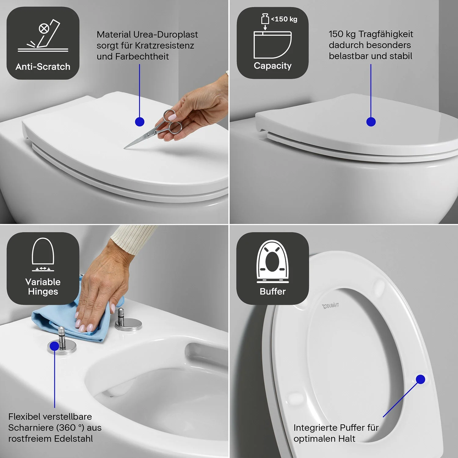 Duravit Universal WC-Sitz oval mit Absenkautomatik Bild 7