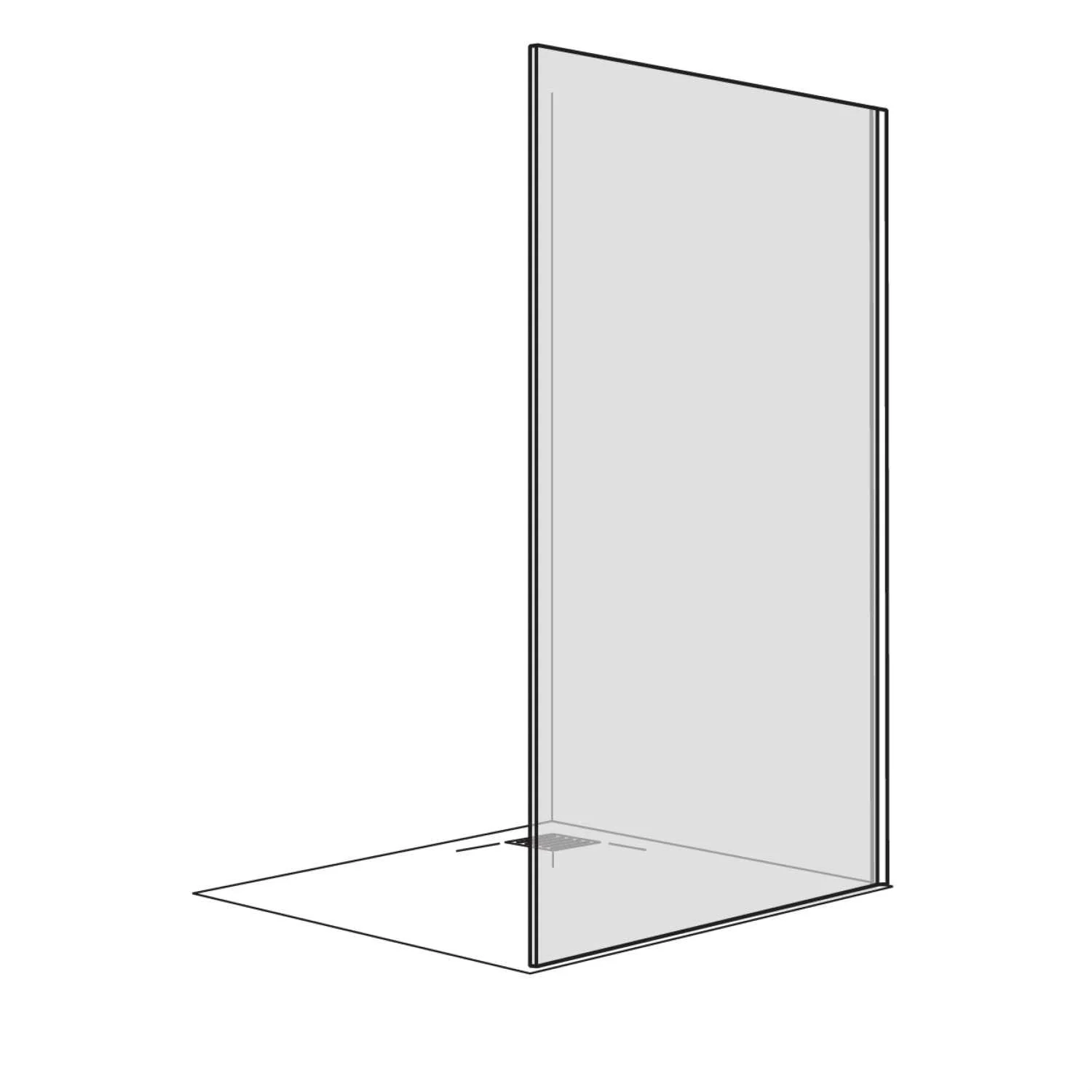 DUSCHOLUX Air 2 Walk-In Duschwand, Anschlag rechts mit Aufputz Wandprofil, Maßanfertigung bis 150 x 220 cm Bild 3