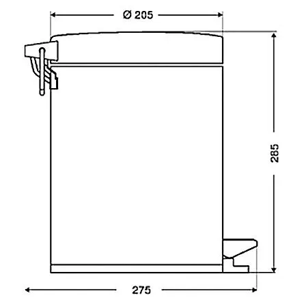 Emco system 2 Abfallbehälter mit Deckel Bild 2
