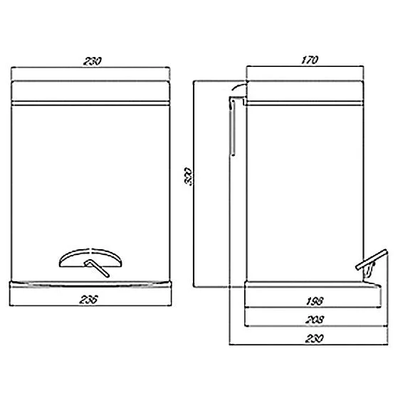 Emco system 2 Abfallbehälter oval mit Deckel Bild 2