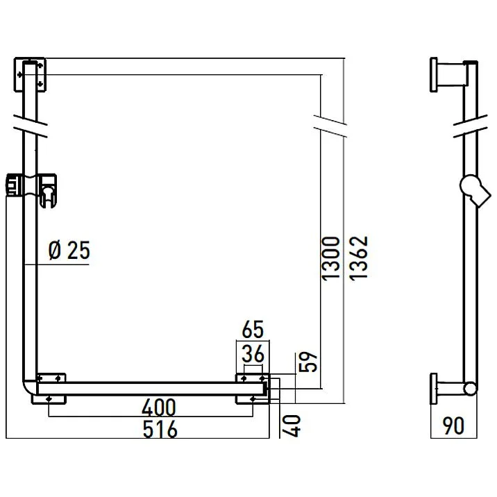 Emco system 2 Duschreling rechts Bild 2
