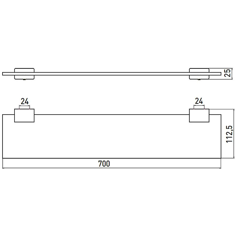 Emco system 2 Kristallglasablage 70 cm Bild 2