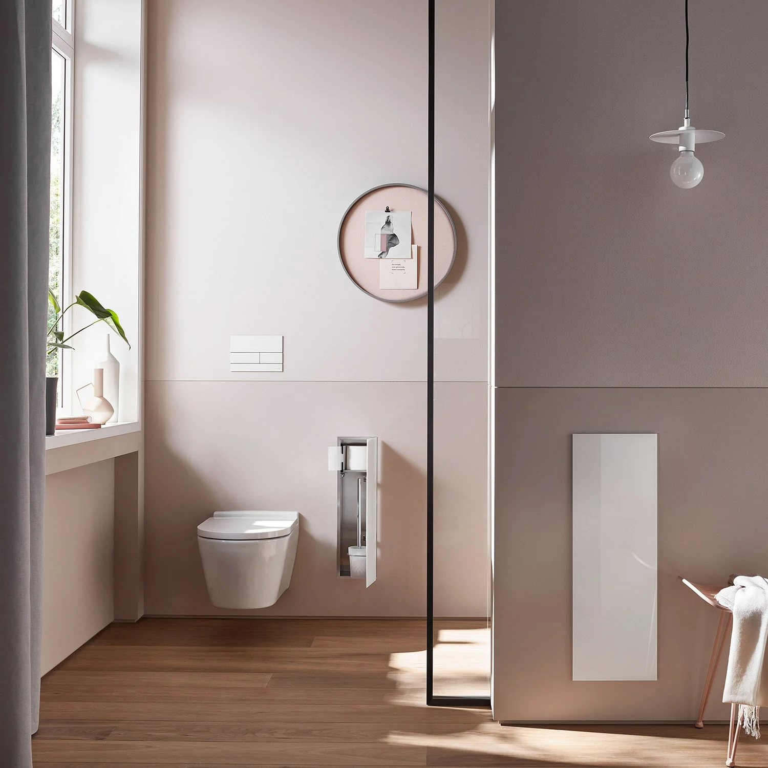 emco asis pure Toilettenbürstengarnitur-Modul - Unterputz, Glasfront, Anschlag rechts Bild 5