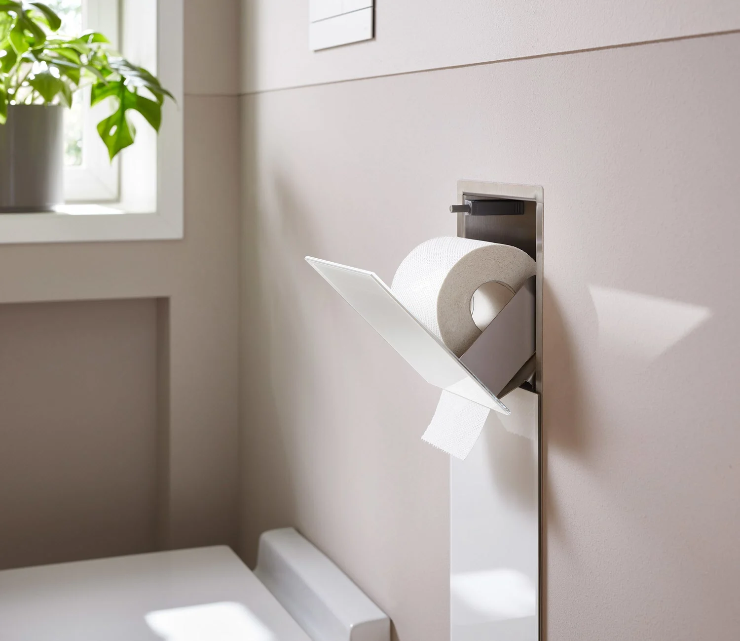 emco asis pure WC-Modul 60 cm - Unterputz, Glasfront, Anschlag links Bild 2