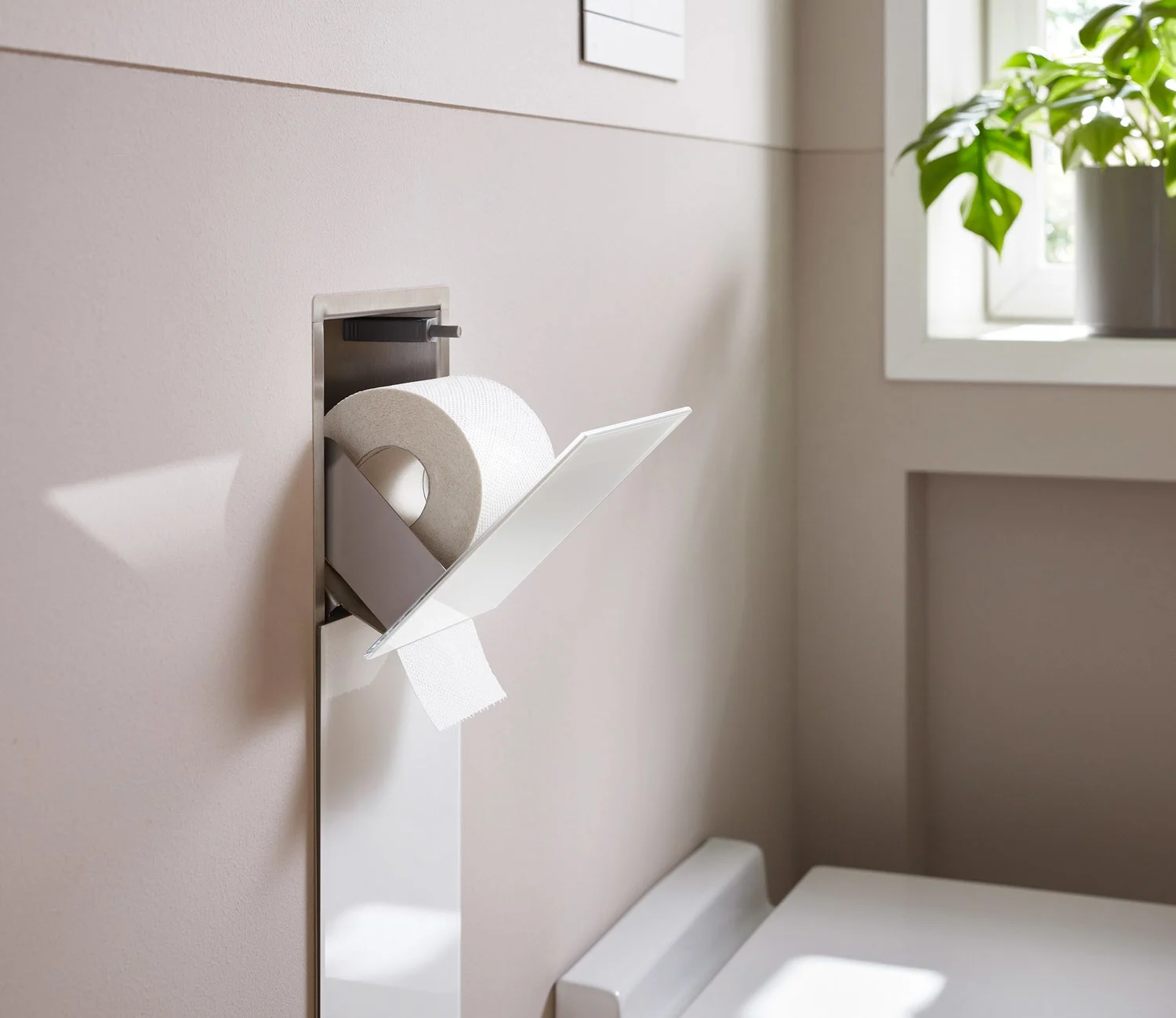 emco asis pure WC-Modul 60 cm - Unterputz, Glasfront, Anschlag rechts Bild 2