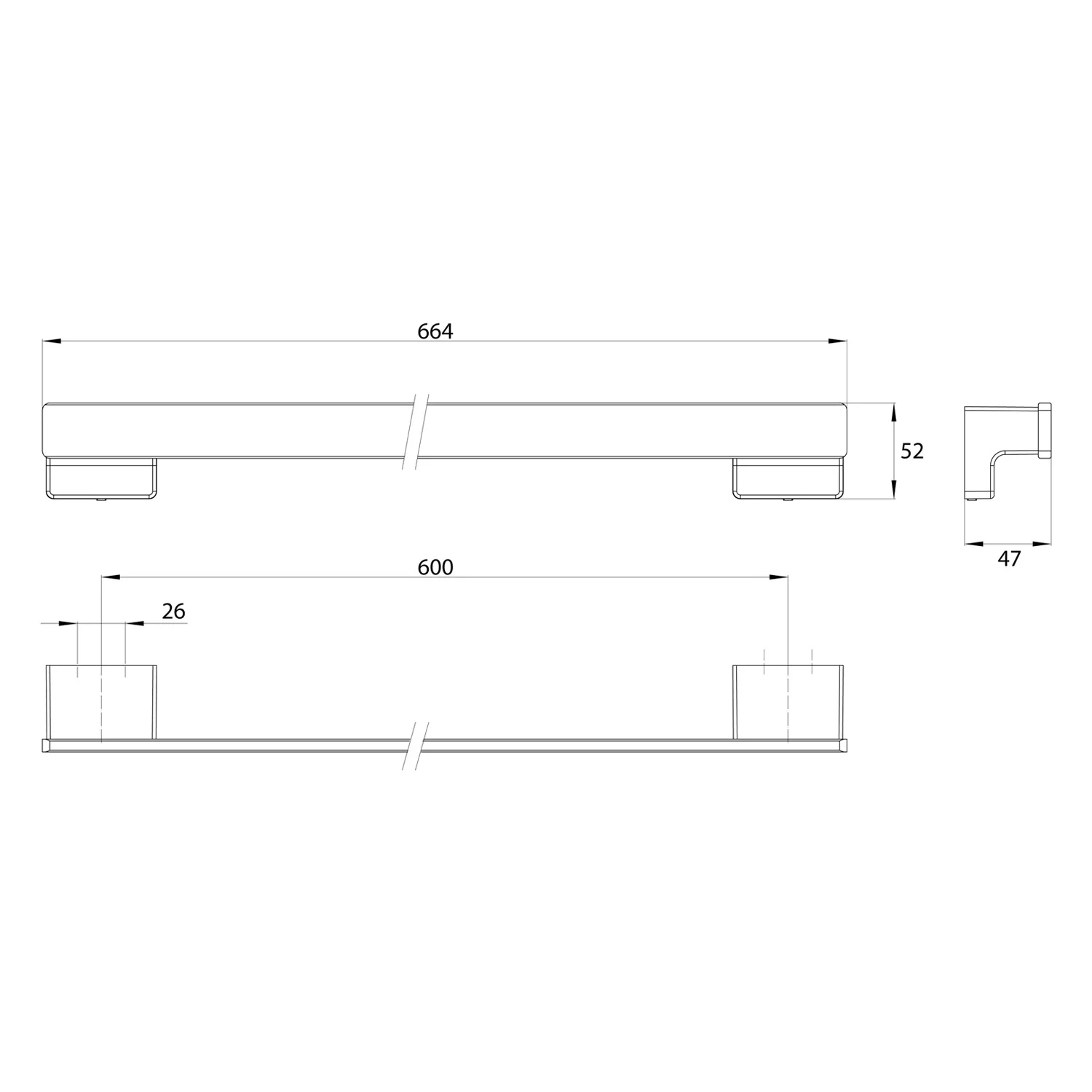 Emco cue Badetuchhalter 60 cm Bild 3