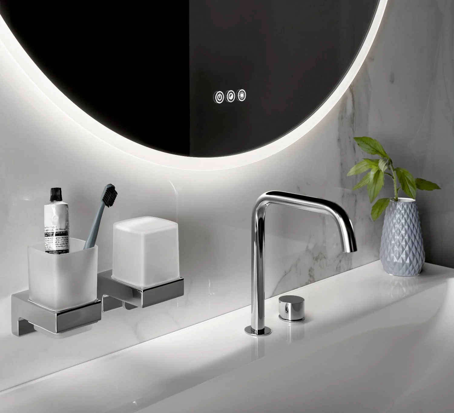 Emco cue Einhand-Seifenspender mit Stülpbecher Bild 2