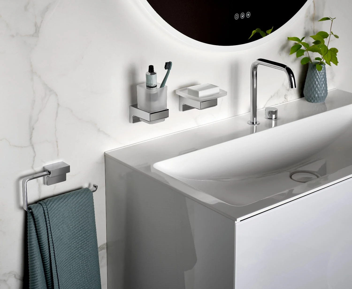 Emco cue Einhand-Seifenspender mit Stülpbecher Bild 3