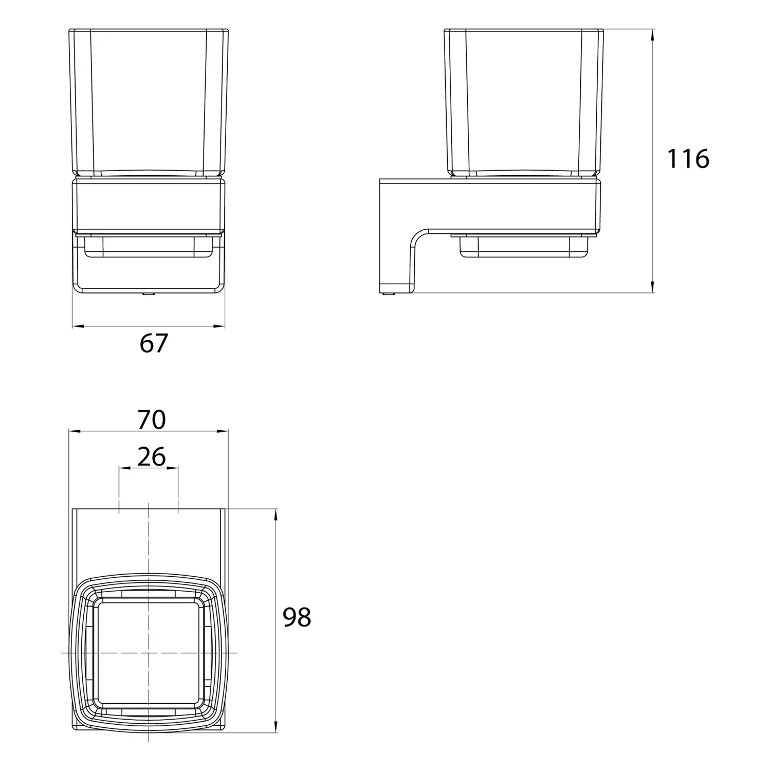 Emco cue Glashalter Bild 2