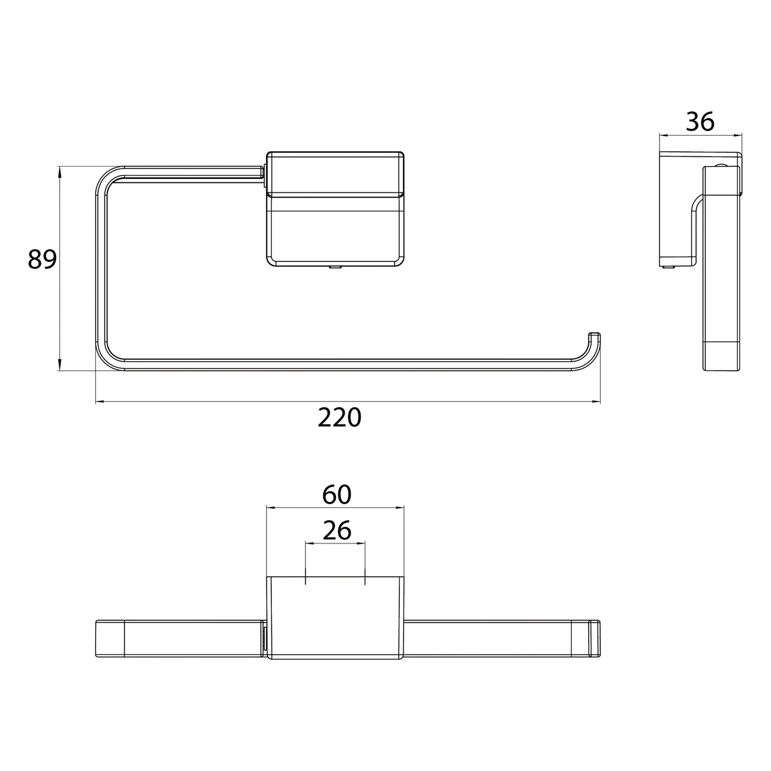 Emco cue Handtuchring, rechts offen Bild 2