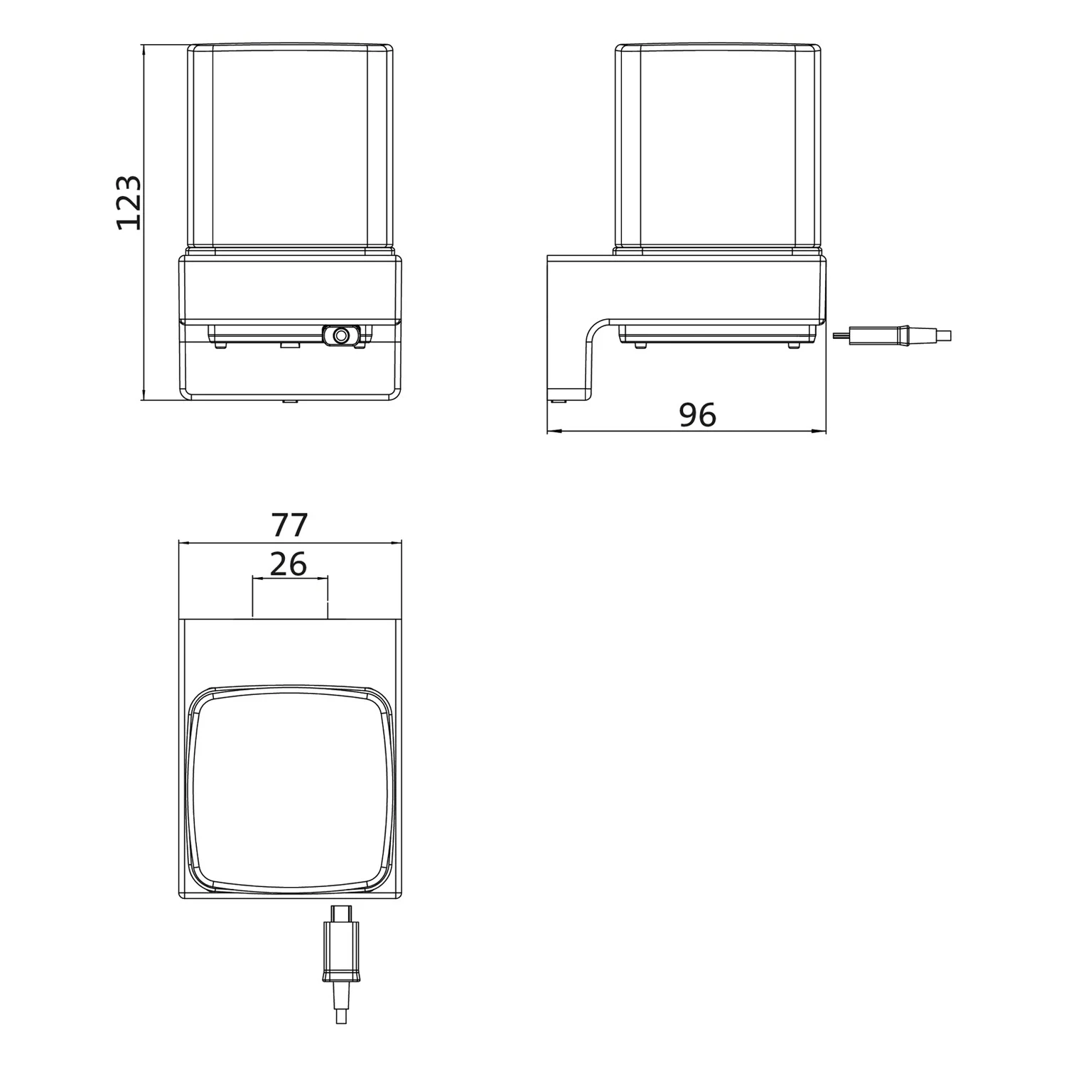 Emco cue Sensor-Seifenspender mit Stülpbecher aus satiniertem Kristallglas Bild 3