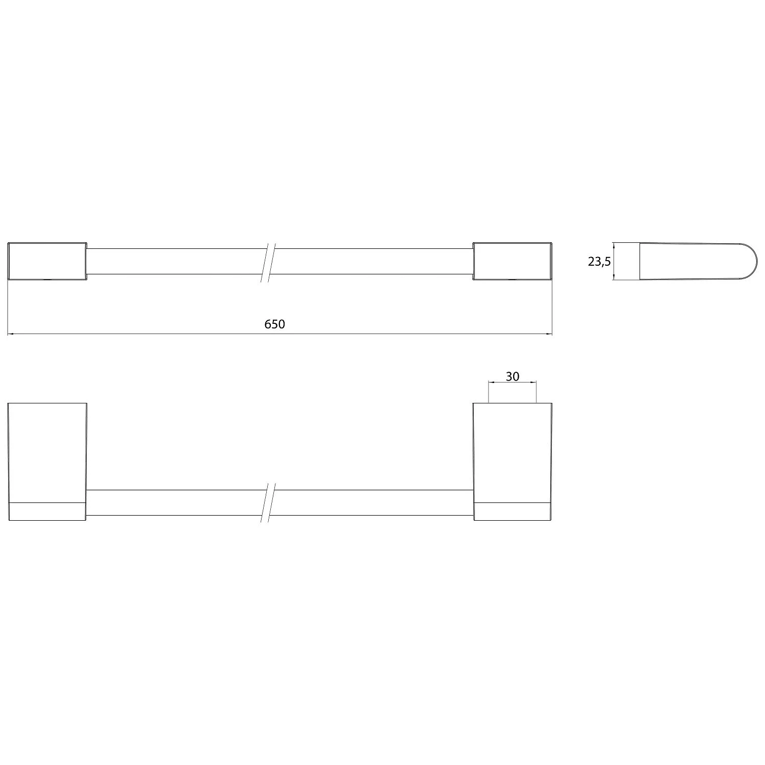 Emco flow Badetuchhalter 65 cm Bild 3