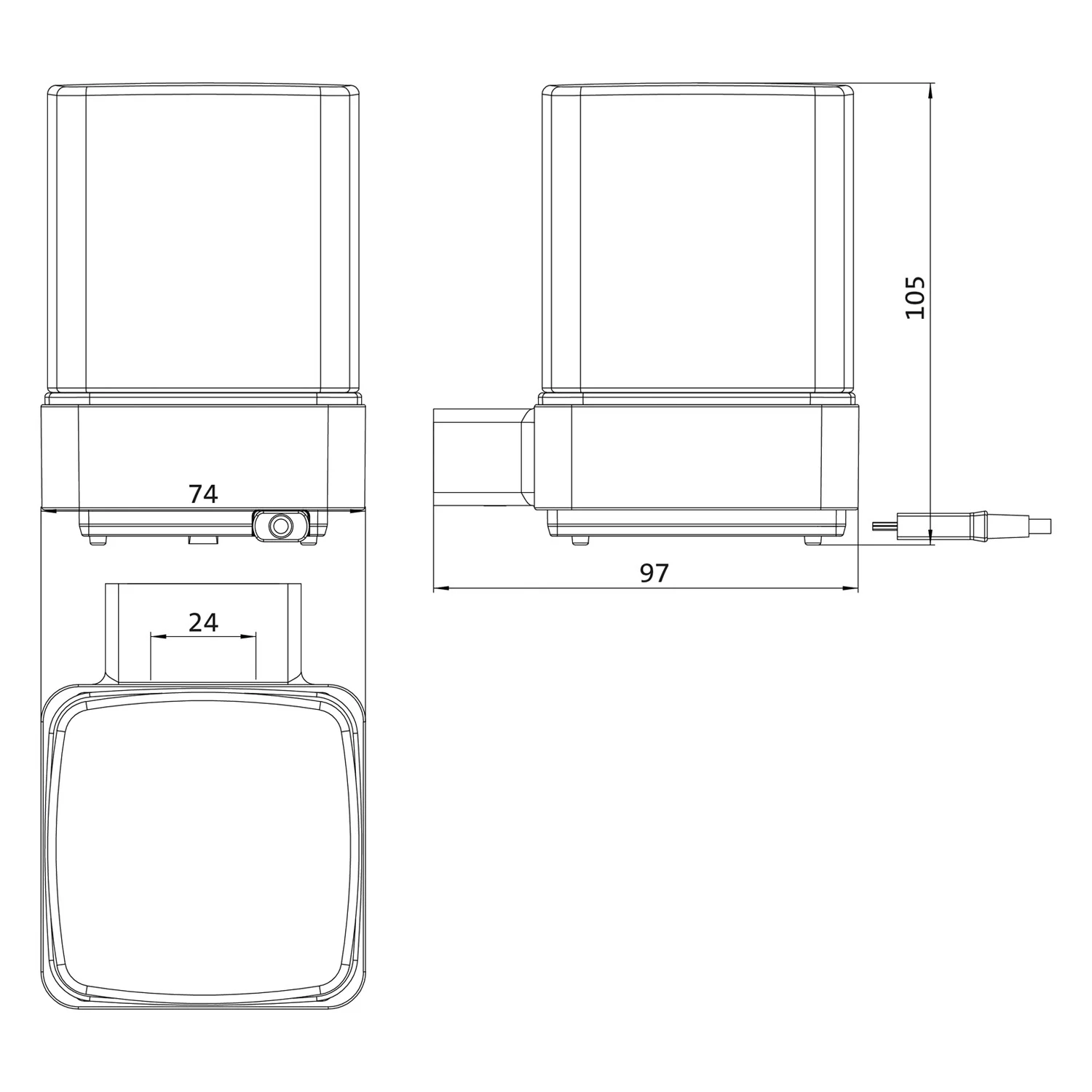 Emco Loft Sensor-Seifenspender mit Stülpbecher aus satiniertem Kristallglas Bild 4