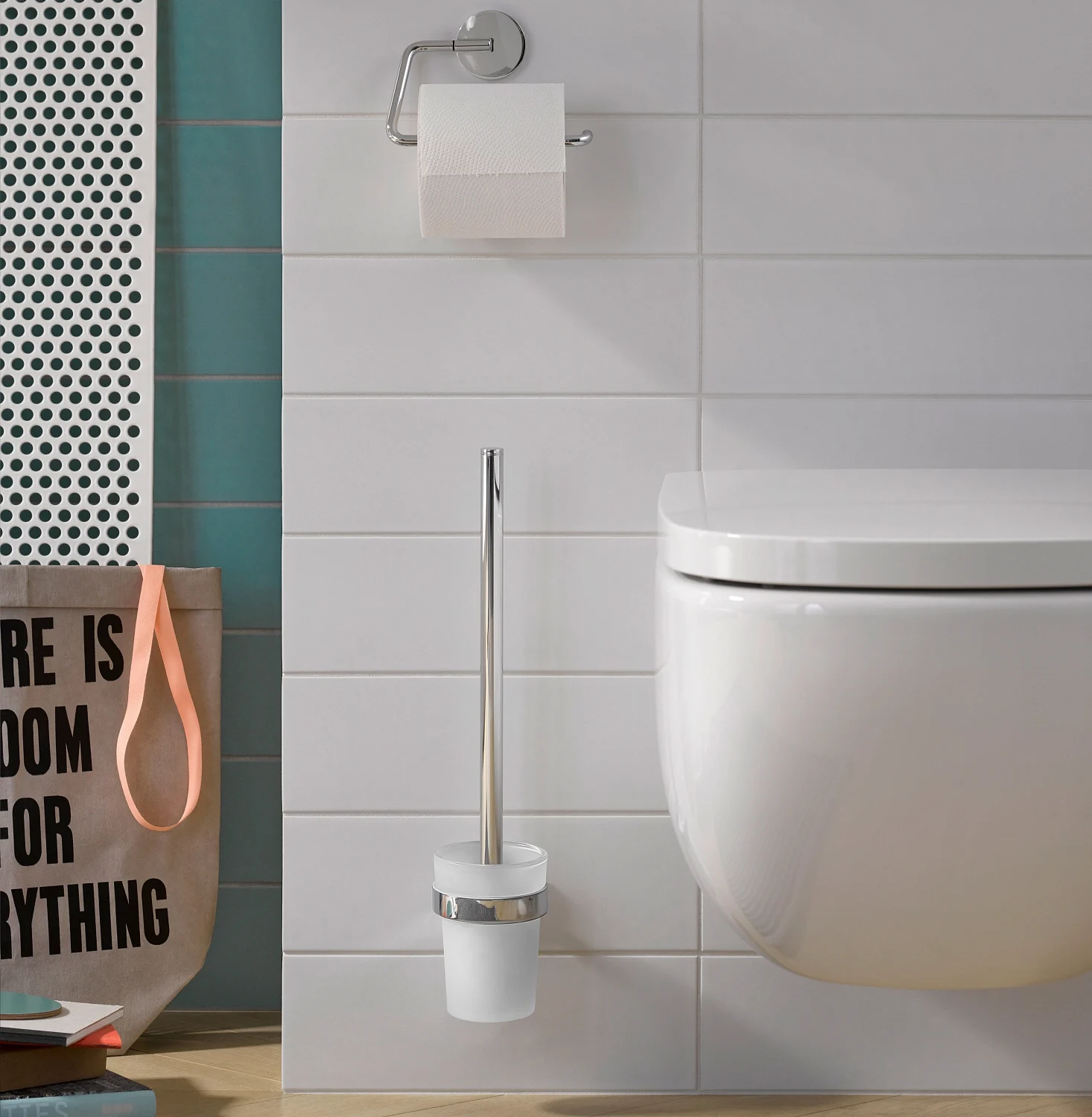 Emco round Toilettenbürstengarnitur, Glas Bild 2