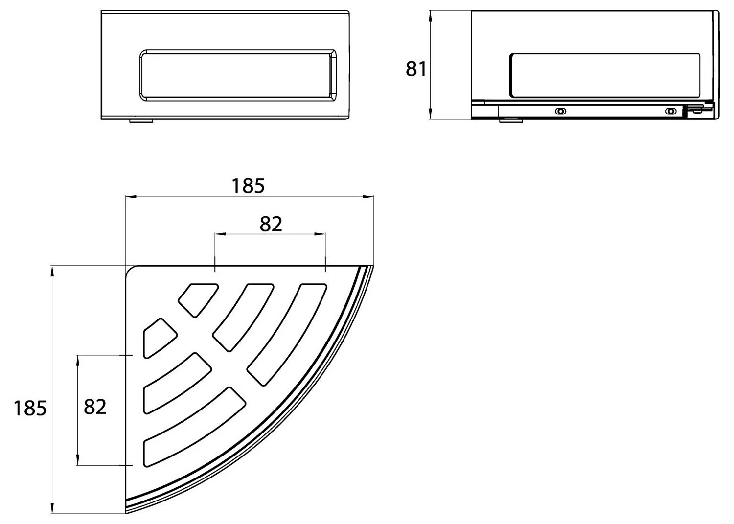 Emco system 2 Eckwandkorb mit verdeckter Befestigung Bild 5
