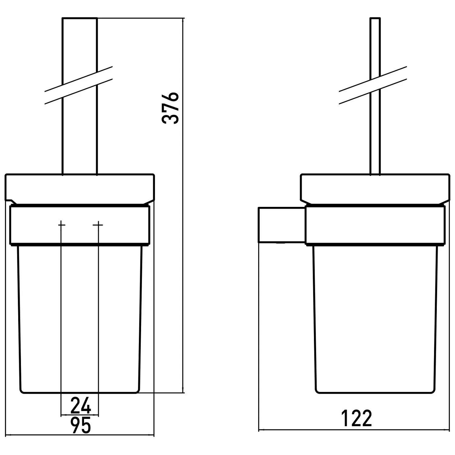 Emco Loft Toilettenbürstengarnitur für Wandmontage Bild 5