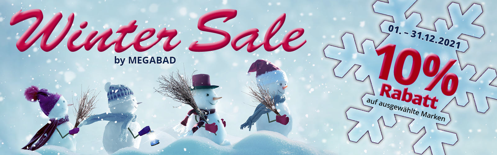 Den ganzen Monat Festtagsstimmung! Der Winter Sale by MEGABAD