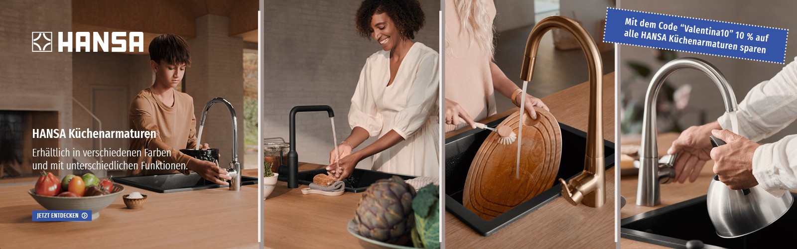 10% Rabatt auf Hansa Küchenarmaturen