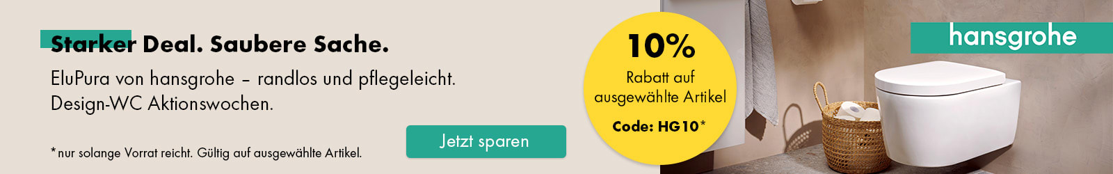 Hansgrohe - 10% Rabatt