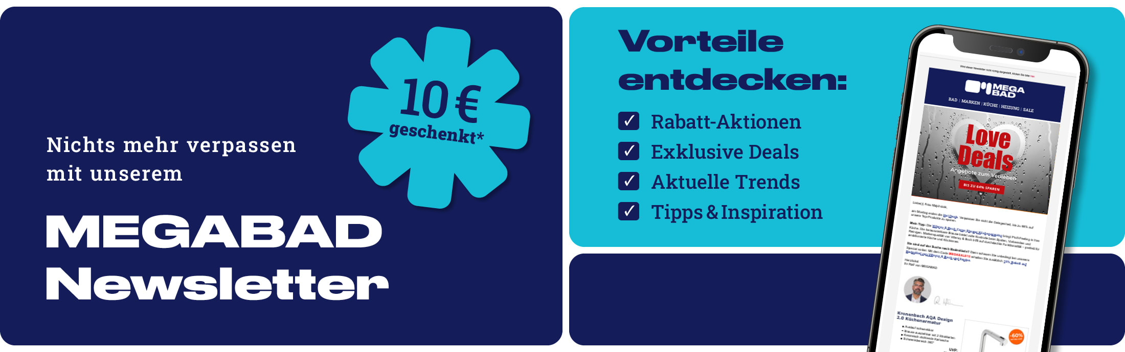 Sofort von Neuigkeiten bei MEGABAD erfahren