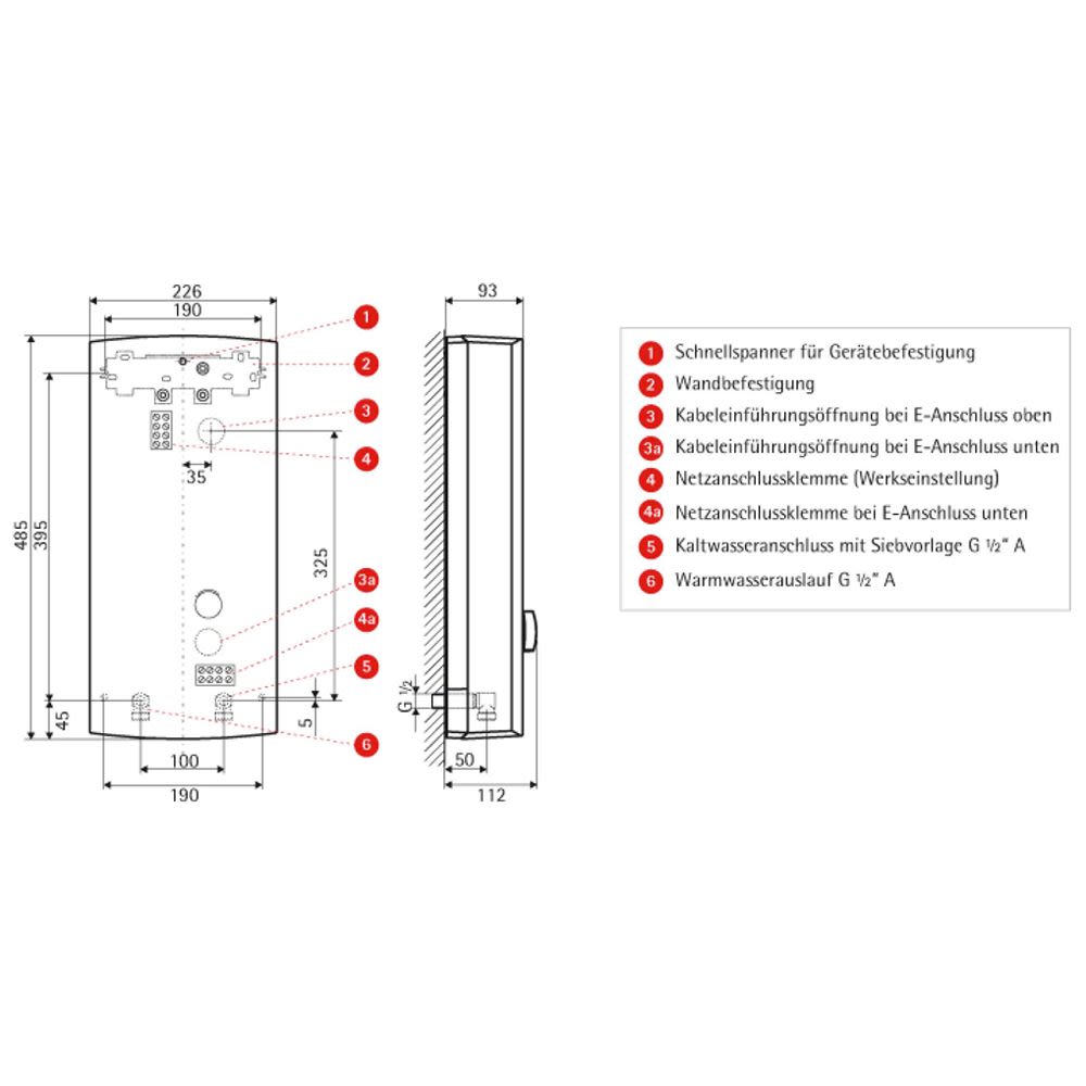 Eltron AEG Chauffe-eau DDLE Easy 228841 blanc , 21/kW, 400 V, électronique 3