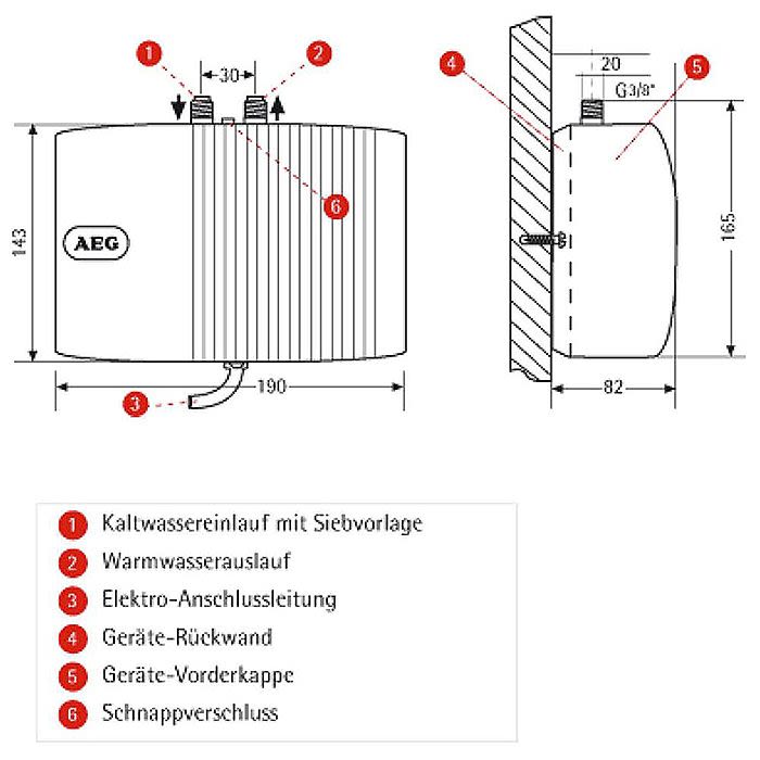 AEG Klein-Durchlauferhitzer MTH 570 2