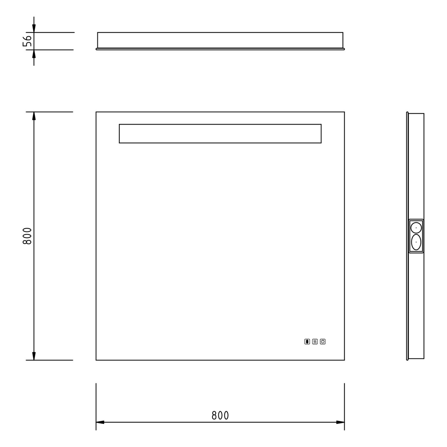 ALLUVION Aurora Soundwave Lichtspiegel B: 80 x H: 80 cm, mit LED-Beleuchtung und integrierten Lautsprechern 4