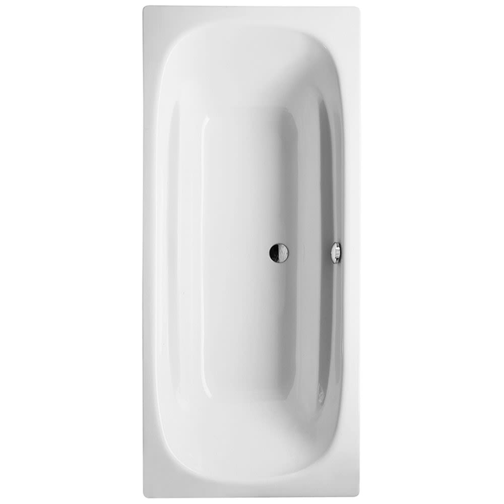 Bette Duo Badewanne 180 x 80 x 42 cm mit Griffbohrung und Antirutsch Sense, Badewannen, weiß