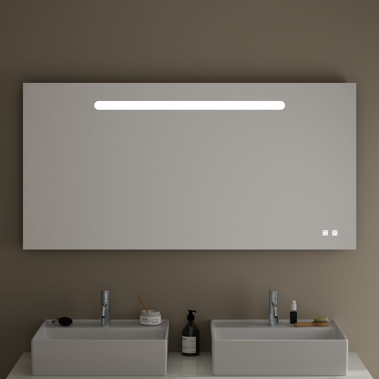burgbad Eqio Leuchtspiegel mit LED-Beleuchtung horizontal 140 cm