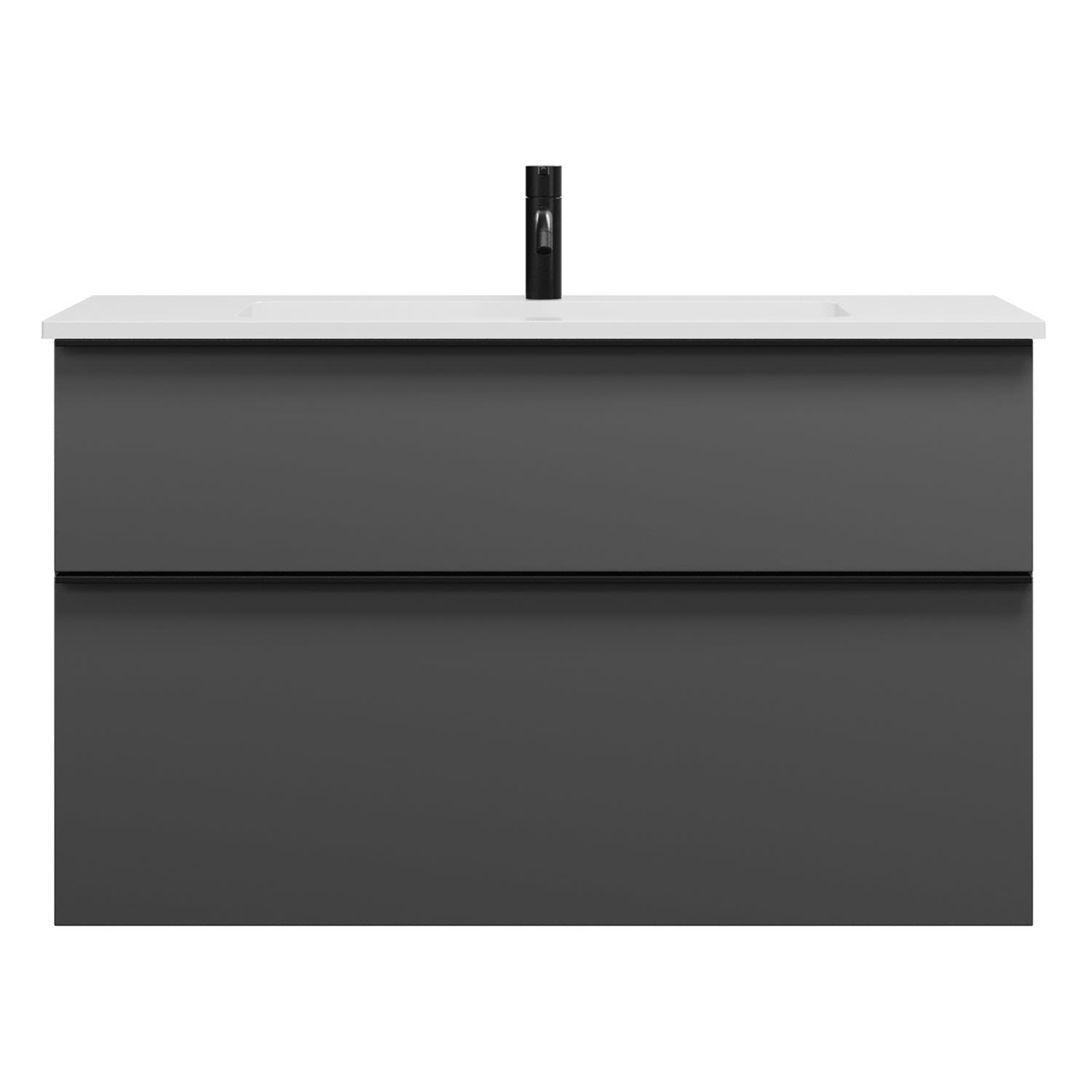 burgbad Eqio Waschtischkombination mit Mineralguss-Waschtisch, 102 cm, mit Griffleiste G0252 6
