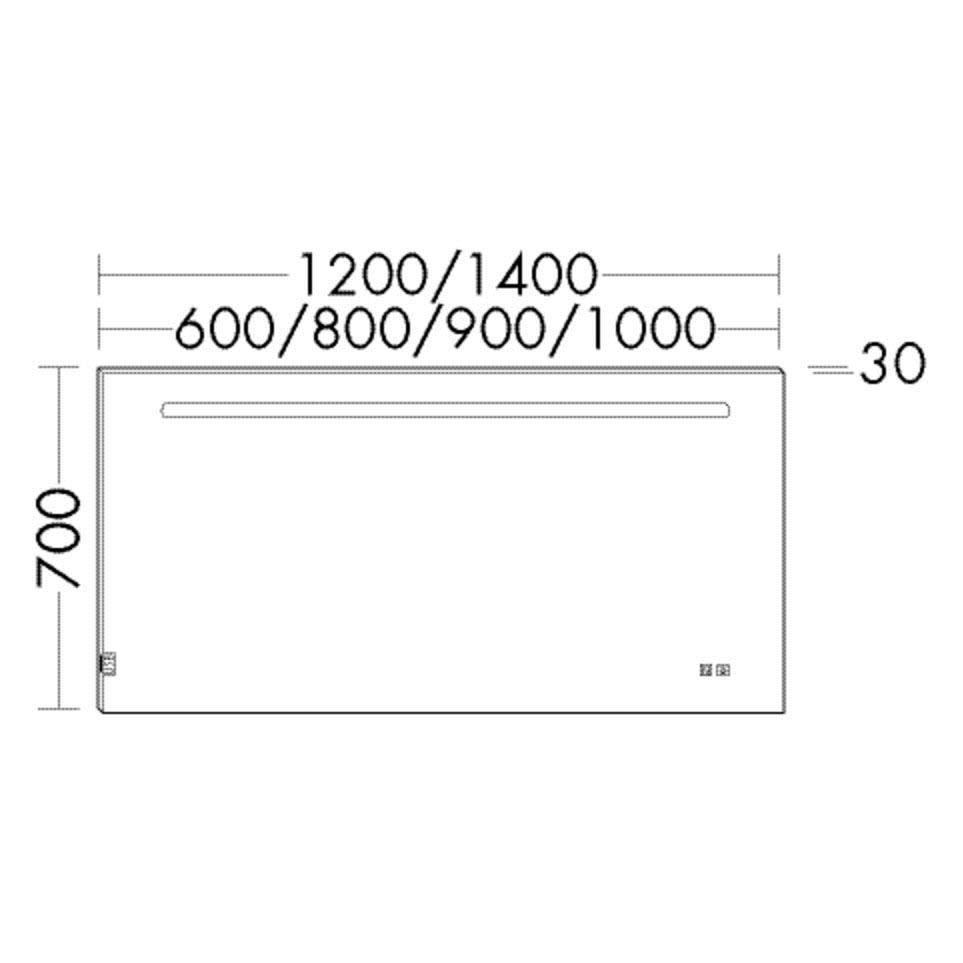burgbad Lin20 Badspiegel mit LED-Beleuchtung und Spiegelheizung in 140 cm Breite 2