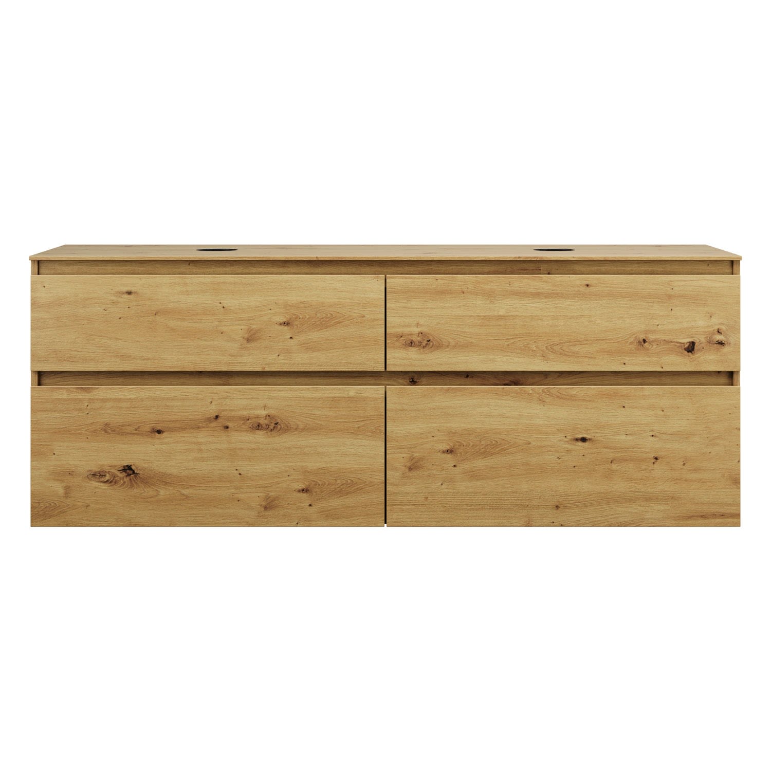 burgbad Lin20 Waschtischunterschrank mit Konsolenplatte 160 cm, 4 Auszüge, Beckenausschnitt links und rechts 7