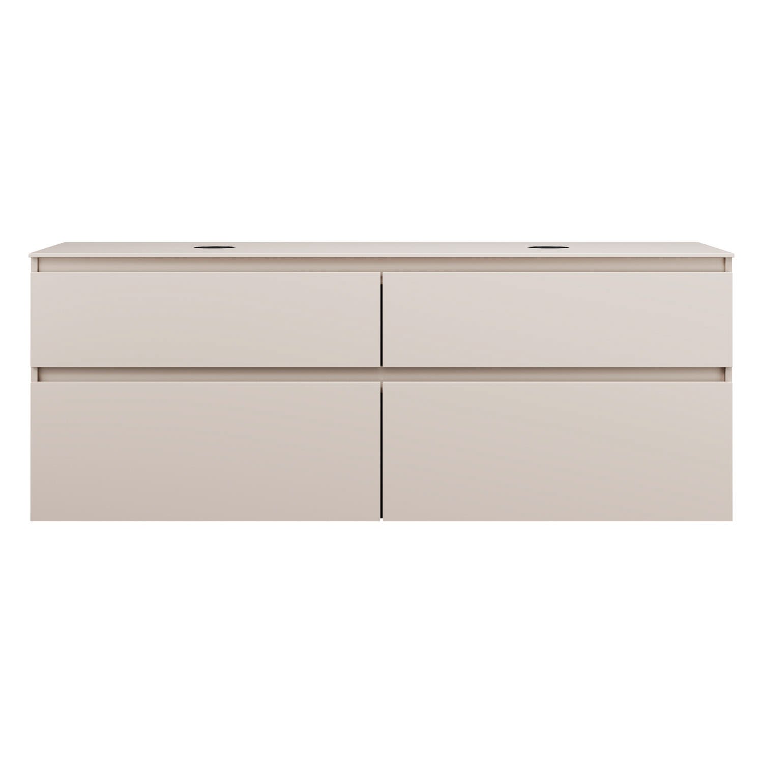 burgbad Lin20 Waschtischunterschrank mit Konsolenplatte 160 cm, 4 Auszüge, Beckenausschnitt links und rechts 3