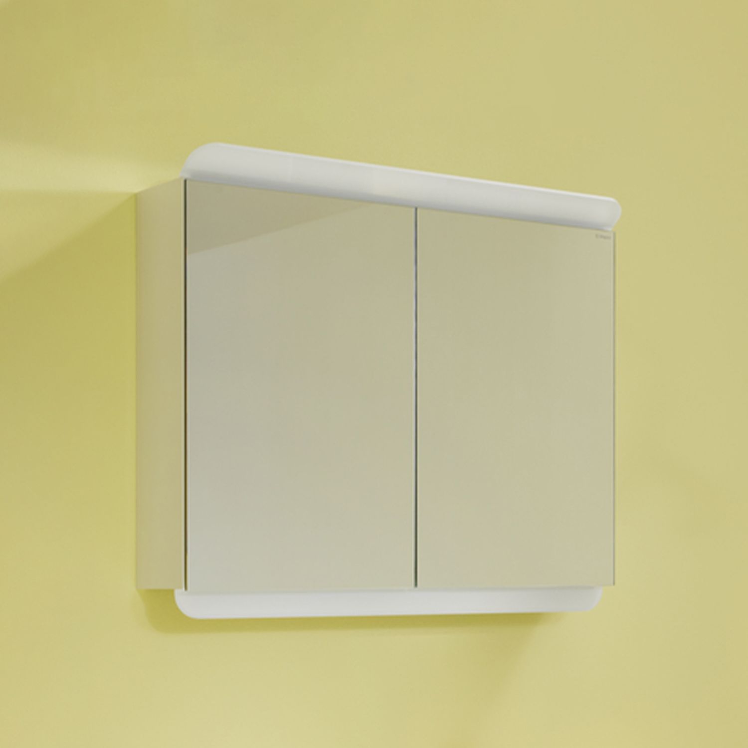 burgbad b:me Spiegelschrank mit LED-Beleuchtung, 80 cm, 2 Spiegeltüren, Badmöbel,